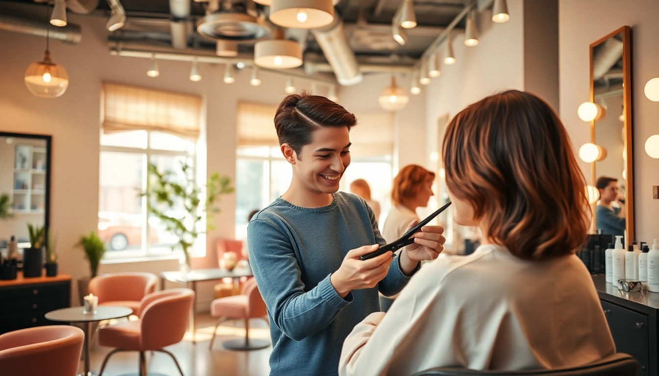 Kapper in de buurt - Cozy hair salon with stylish haircuts and expert stylists in action.