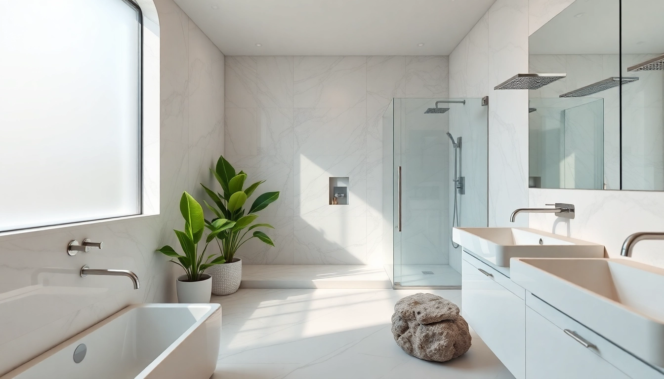 Experience the beauty of elegant showers au in a luxurious modern bathroom design.