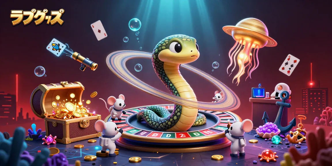 Engage in thrilling bets with ラブグッズ as astronaut mice spin the roulette wheel of Saturn rings in an exciting cosmic casino.