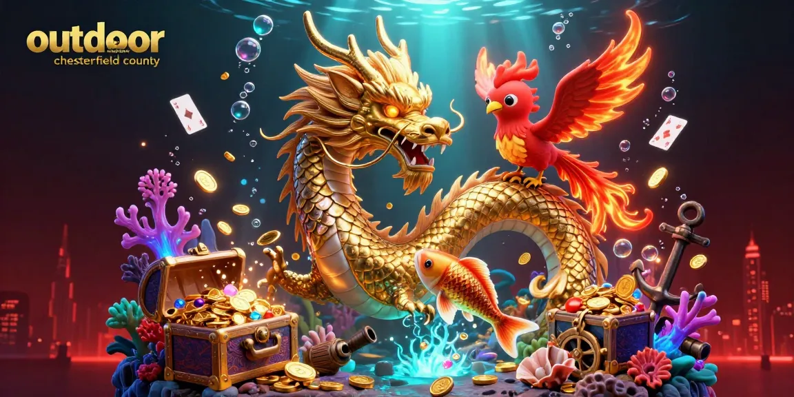 Experience the excitement of outdoor living company chesterfield county with this vibrant fantasy scene incorporating the luck of dragons and koi.