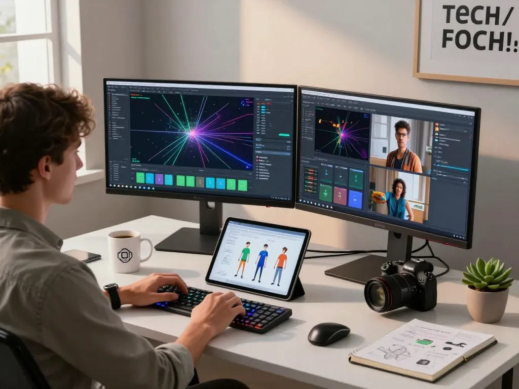 Dynamic workspace showcasing Kling motion ai technology for innovative video creation.