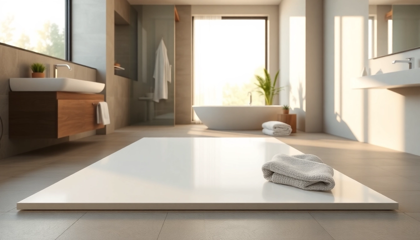 Stylish 800 x 800 shower base displayed prominently in a modern bathroom setting.