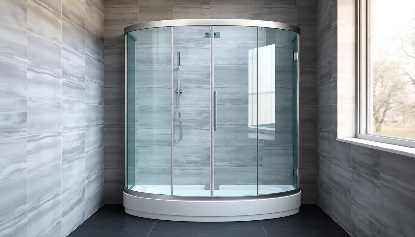 Duschkabine 80x80 mit modernem Design in stilvollem Badezimmer.