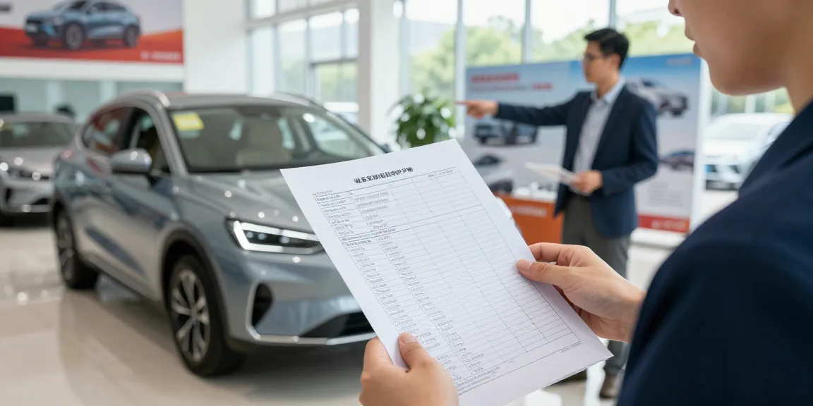 A car buyer reviews an HPI check alternative report for a smart vehicle purchase.