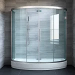 Duschkabine 80x80 mit modernem Design in stilvollem Badezimmer.