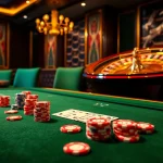Experience the thrill of PG88 casino gaming at an elegant table with vibrant chips and cards.