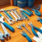 Koken tools displayed prominently on a workbench, showcasing precision and quality craftsmanship.