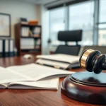 Clearwater truck accident lawyer discussing a case with a client in a professional office setting.