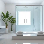 Moderne sonni Duschkabine in eleganter Badezimmerumgebung mit stilvollen Details.