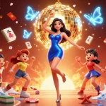 Socolive TV showcases dynamic betting excitement with a glamorous scene filled with interactive elements and visuals.