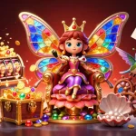 Engage in the vibrant world of ee881 with captivating casino elements and a dazzling butterfly queen.