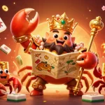 Engage in thrilling bets with Fb88 đăng nhập, featuring a majestic crab emperor amidst a vibrant casino scene.