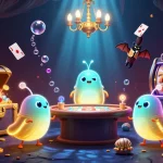 Experience luck8 com's vibrant casino scene with glowworms and treasure bursting from jewel-filled depths.