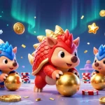 Compete with go99 in a vibrant casino setting featuring panda pangolins and stacks of poker chips.