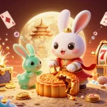 Experience the excitement of luck8vn with a vibrant scene featuring moon rabbits and casino elements.