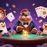 Experience sunwin's vibrant poker scene with jolly walrus, penguin dealer, and captivating game elements.