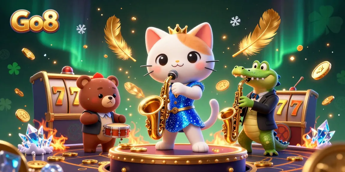 Experience exciting gameplay at Go8 with vibrant characters and energetic casino atmosphere.